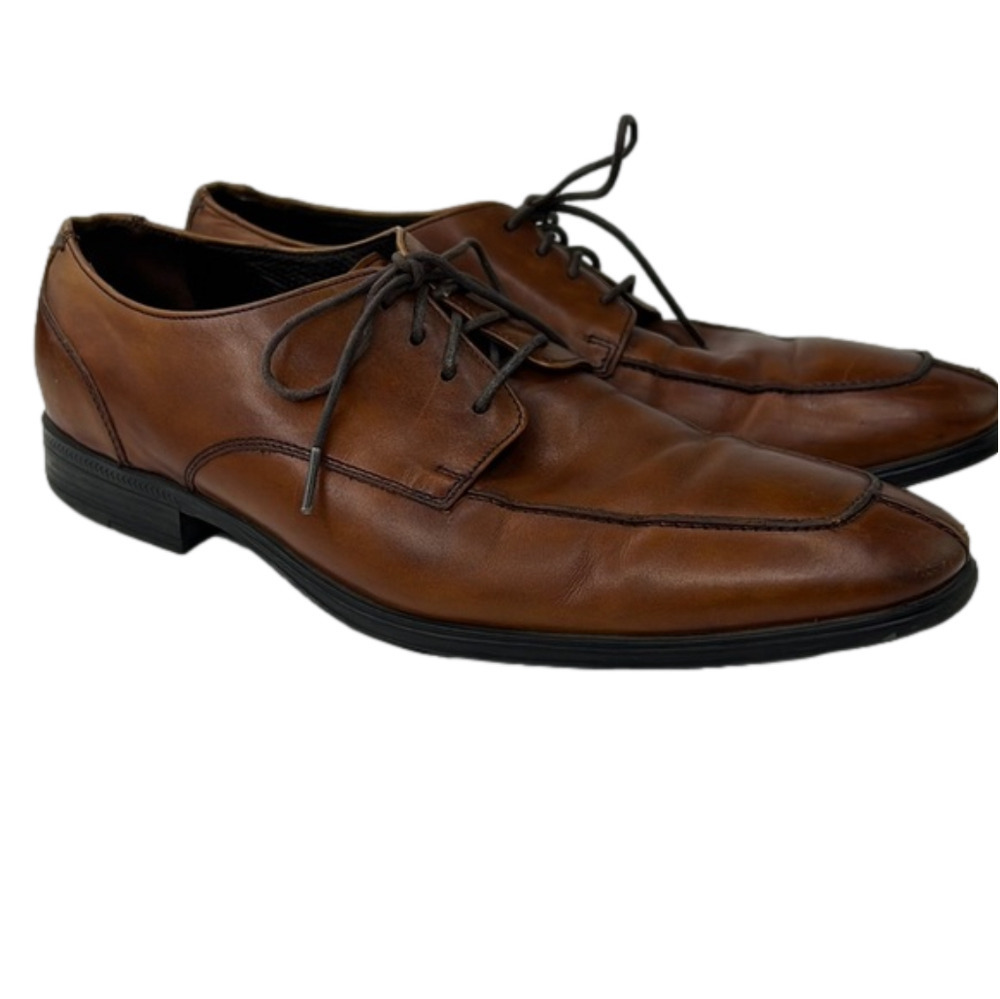 Cole Haan Men’s Tan Leather Oxford Dress Shoes | Classic Lace Up Business Formal